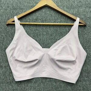 Rhonda Shear Gel‎ Bra with Back Closure 1X Purple Stretch Seamless